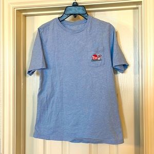 Vineyard Vines boys baseball tshirt - size medium 12/14 - heathered blue. NWOT